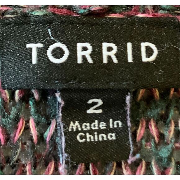 Torrid Womens Marled Open Front Shawl Collar Knit Cardigan Sweater Size Large - Picture 12 of 14